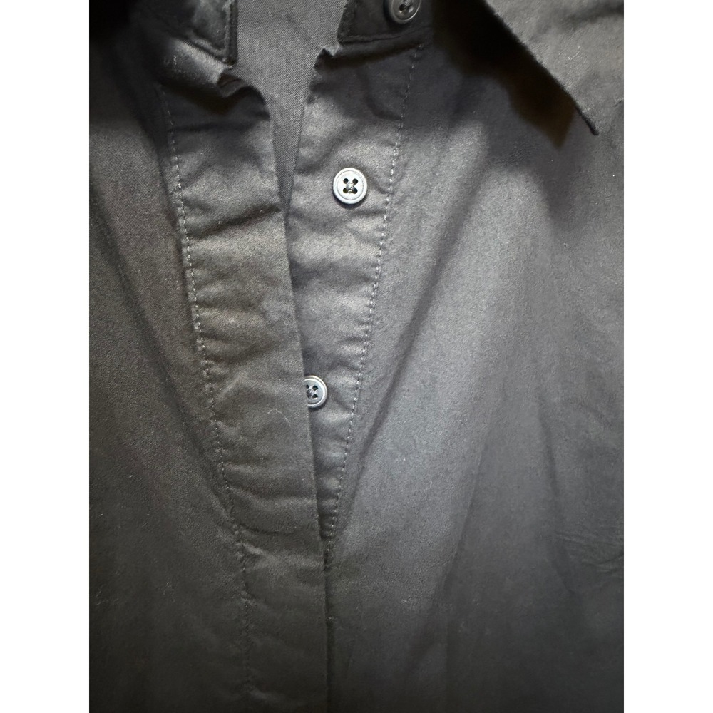 Old Navy Black Swing Shirt Dress Short Sleeve Pockets Medium Tall MT - Picture 5 of 9